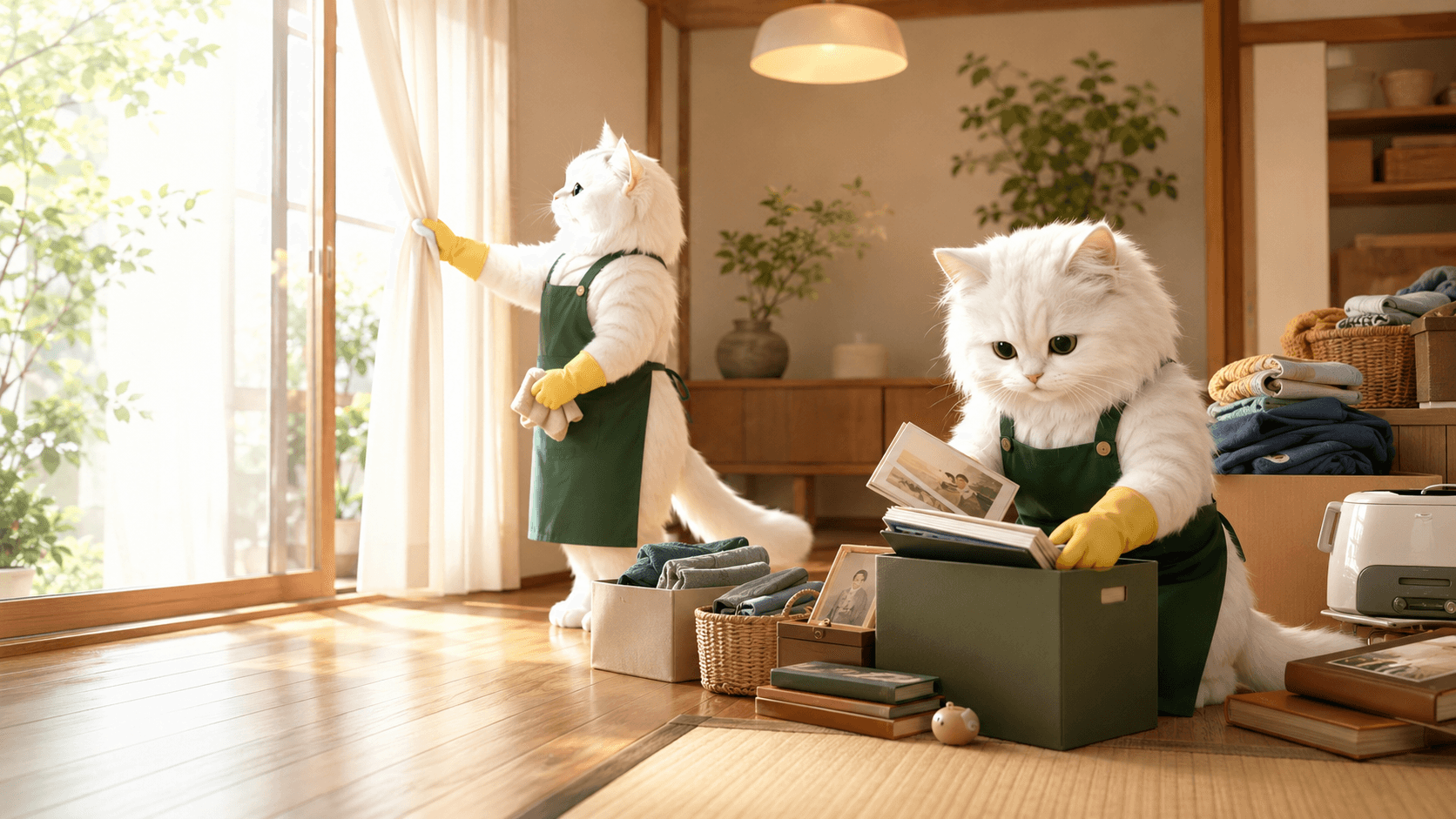 思い出の品を確認しながらゴミ屋敷片付けと遺品整理を行うdreamcorporation便利屋