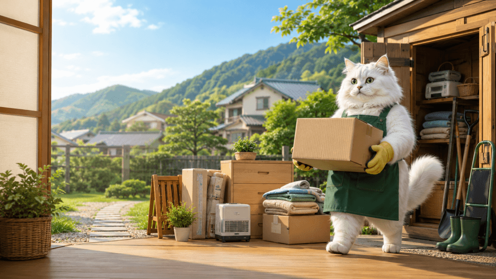 宮城県黒川郡大和町の一戸建てと物置から不用品を運び出す便利屋